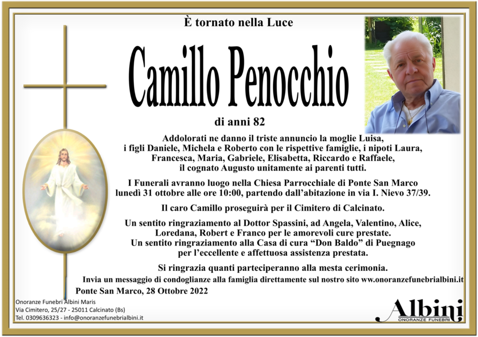 Necrologi | Calcianto e Provincia | Onoranze Funebri Albini